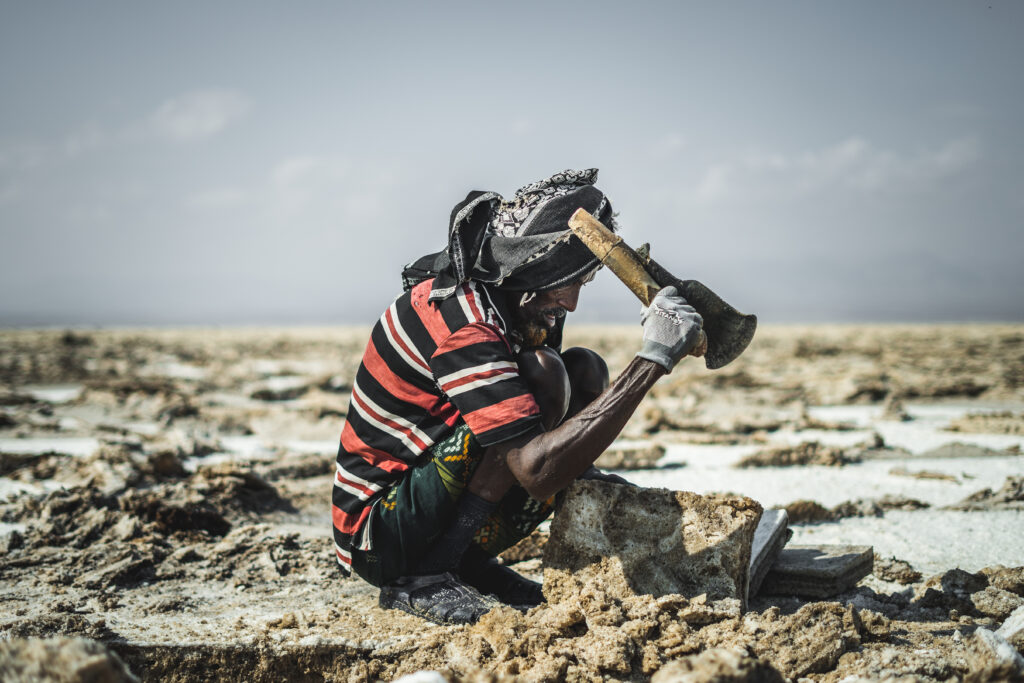 Imagen de un etíope en Tigray en diciembre de 2019, por Víctor Sanchís.